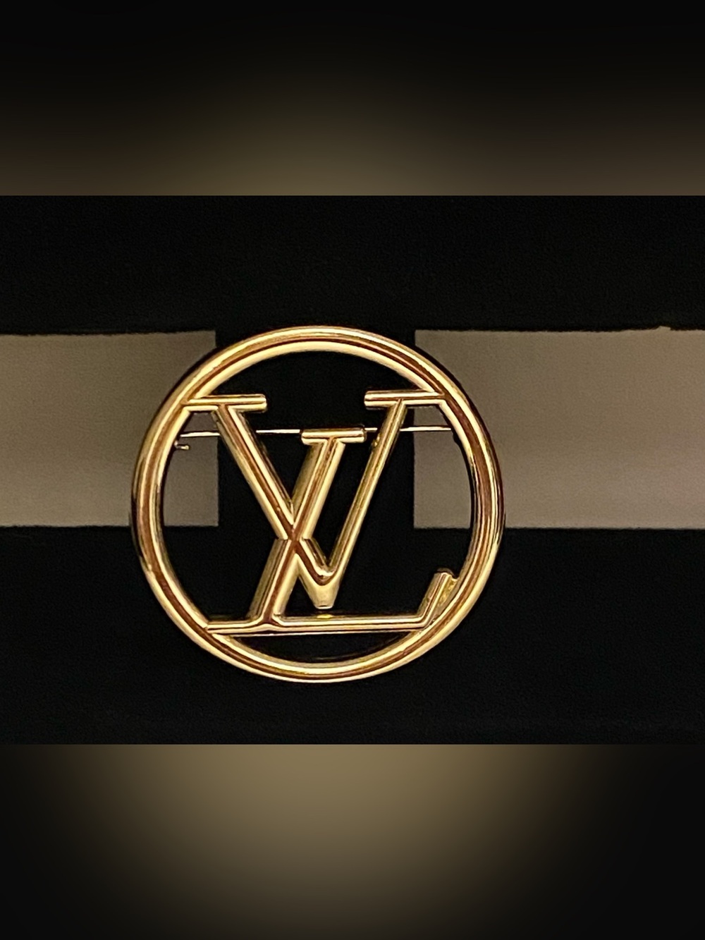 Fashion Jewelry Gold Plated Large Luxury Logo L-V Monogram -Circle Brooch Unisex